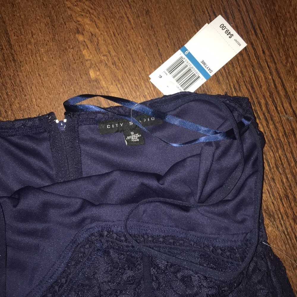 City Studio Navy Lace Dress - New With Tags - Picture 4 of 5